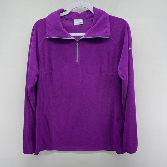 Columbia‎ Purple 1/4 Zip Lightweight Fleece Pullover - Picture 1 of 4